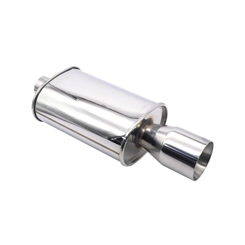 Escape Salida Doble Curva Accesorios Tuning Escape Universal Automóvil Tubo Escape Deportivo Acero Inoxidable Silenciador Escape Turbo Entrada De 63 Mm Salida De 101 Mm