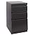 Pemberly Row 3 Drawer Mobile Pedestal Letter File Cabinet with Key Lock in Black