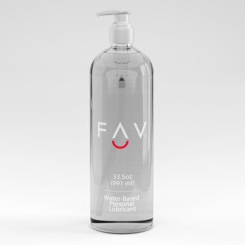 Image of FAV Water Based Luxury Personal Lubricant, Natural Feeling Lube for Women Men and Couples, Toy Friendly, Condom Safe, 33.5 Fl Oz