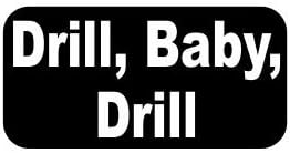 (3) Drill baby drill funny hard hat/helmet stickers