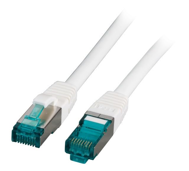 Câble patch RJ45 S/FTP Cat.6A 30m blanc blindé contre les interférences - 2