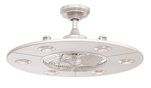 Fanimation Studio Collection LP8076BLBN Dex Ceiling Fan with LED Light Kit, 12 Inch, Brushed Nickel