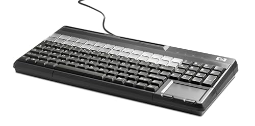 HP POS Keyboard - 106 Keys - QWERTY Layout - 28 Relegendable Keys - Magnetic Stripe Reader - USB