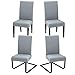 Produktbild Hopelit Stuhlhussen 4er Set, Stuhlhussen Schwingstühle Abnehmbarer Waschbarer Spandex, Universale Stretch Stuhlbezug Hussen für Esszimmer, Hotel, Küche, Hochzeitsdeko, Hellgrau