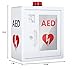 NLShan AED Cabinet fits All Cardiac Science, Zoll, AED Defibrillator, Physio-Control AED Defibrillator Wall Mounted Storage Cabinet for Emergency at Home, Office and Nursing Home