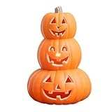Brfveob パンプキンランタン 電池式 カボチャ ハロウィン 飾り LEDライト のオブジェ 付け グッズ 装飾 置物 玄関 グッズ 照明おしゃれ パーティ イベント グッズ 小道具 お化け屋敷 雰囲気作り (24*34CM)