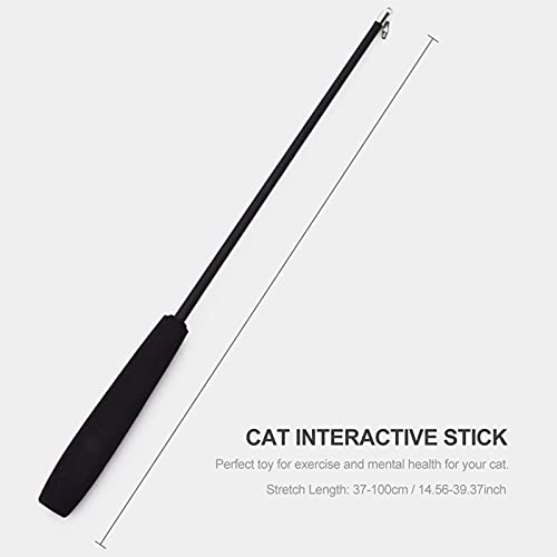 mewmewcat Cat Interactive Stick DIY Stretch Wand Brinquedos Telescópicos Teaser Cat para Cat Catcher
