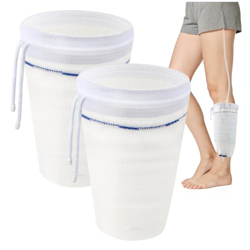 NorBeng Catheter Leg Bags Holder with 2PCS Catheter Stabilization Device for Men or Women Drawstring Design to Secure Urine Bags for Legs(Medium Size)
