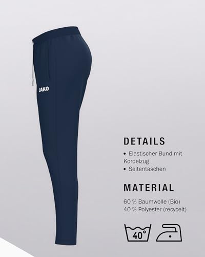 JAKO Damen Jogginghose One Cotton, Marine, 36 – Ansicht 4