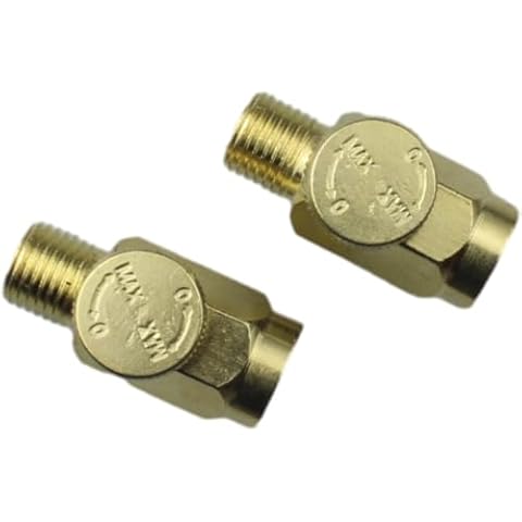 OZXNO 2pcs Brass In-Line Air Flow Regulator Adjustable 1/4" NPT Male & Female In-Line Air Flow Valves Air Pressure Compressor Control Tool Cover