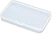 AKOAK Clear Polypropylene Rectangle Mini Storage Containers Box with Hinged Lid for Card,Accessories,Crafts,Learning Supplies,Screws,Drills,Battery,4.8