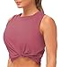 Ice Silk Workout Tops for Women Quick Dry Muscle Gym Running Shirts Sleeveless Flowy Yoga Tank Tops (Rose Red, Small)