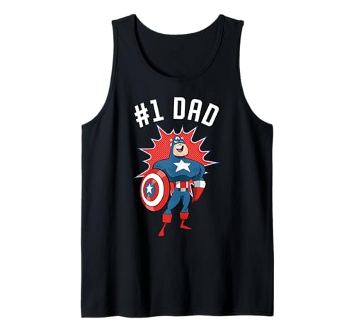 Débardeur Captain America #1 Dad pour homme Marvel fete des peres