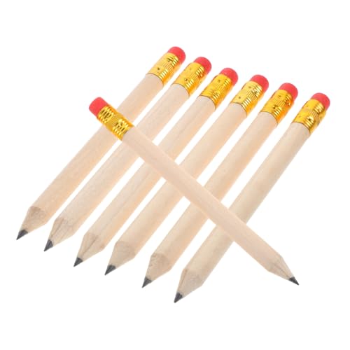 50 lápices de madera natural COHEALI con borrador rojo miniatura 1