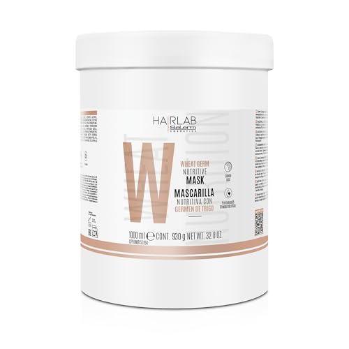 SALERM   Mascarilla Nutritiva para el Pelo Hair Lab   1000 ml   Mascarilla con Germen de Trigo   Cabello Seco y Dañado   Hidratación Profunda Cabello   Brillo y Luminosidad   Fortalecimiento Capilar