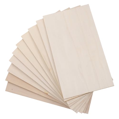 Hemobllo 10piezas Panel de Madera sin Terminar para Pintar Tableros de Madera Rectangulares de Contrachapado Flexible para Manualidades Materiales para Proyectos de Arte