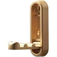 KEEYOYOBE 2PC Foldable Wall Hooks - Gold Coat Hooks for Closet, Door & Bathroom | Heavy Duty Folding Hangers for Hanging Coats, Belts, Backpacks, Towels | Space-Saving Wall Hook Set (Gold, 1Pack)