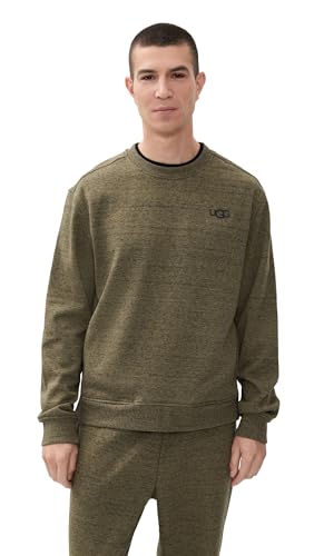 UGG Men's Nyles Crewneck Sweatshirt, Burnt Olive Heather, M