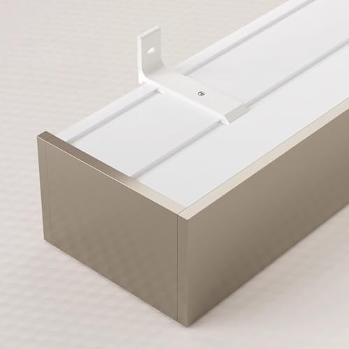 Sistema de rieles para cortinas 3 en 1 color champán dorado de 2 metros