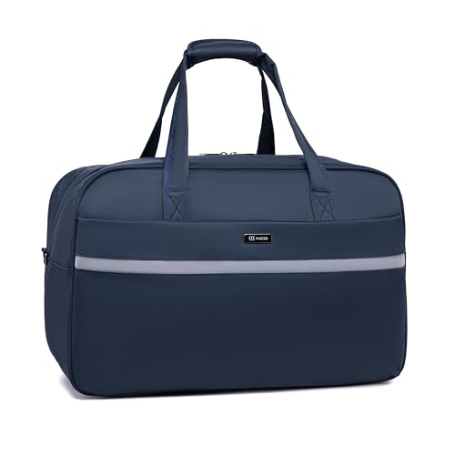 A C O Mala de Viagem Duffle Bag, Nylon, Grande, 65 Litros, com Alça de Ombro Ajustável, Zíper Duplo, Unissex (AZUL)