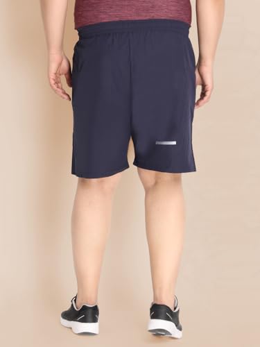 Image of CHKOKKO Men Shorts for Gym Sports or Running | Dry-Fit Fabric Single Layered Active Summer Workout Wear Knee Length Regular Fit | Elastic Waist with Front and Back Pockets