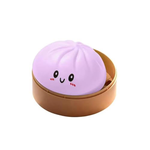 Dumplings Squishy Mystery Dumplings Squishy Stress Balls Fidget Sensory Toy Soft Squeeze Decompression Dough (Purple)