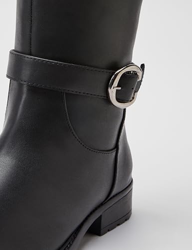 Image of ELLE Women Tan Brown Solid High-Top Block Heel Regular Boots