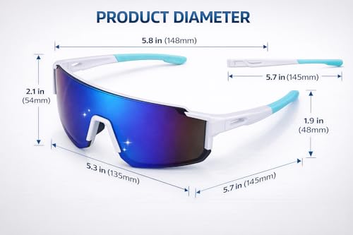 Image of Zynic Men's Stylish Sports Sunglasses For Unisex | UV400 Protection Classic Wrap Around Googles |Sports Shades for Driving,Cyclining Outdoor & Travel | Googles for man's