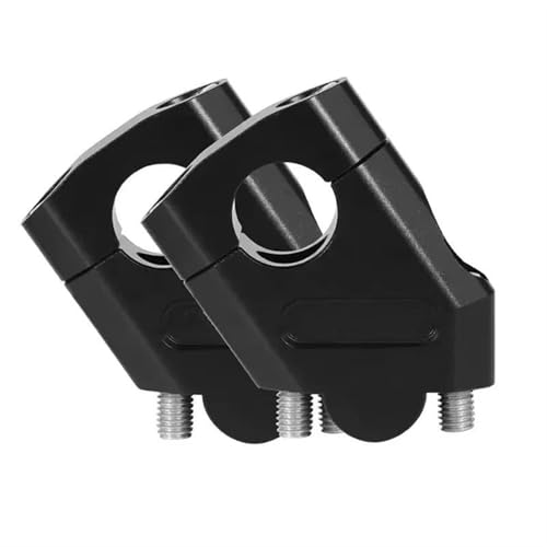 JAYWIS Motorrad Lenker Riser 22 Mm 28 Mm Motorrad-Lenkererhöhungen Für NTV650 NTV 650 Deauville 700 Varadero 125, Erhöhte Und Verlängerte Lenkerklemmen Lenkerklemme(SCHWARZ,22 MM)
