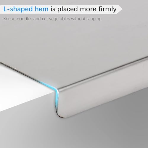 Image of Premium Stainless Steel Chopping Board | Steel Kitchen Counter top for Cutting, Vegetable Chopper, for Meat & Veggies Items, Chopping Board Steel pad (60 x 47 CM)
