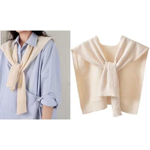 Women Cute Sweater Shawl Wraps Sweater Knitted Knotted Shawls Travel Casual Scarf Cape Shoulder Tops4