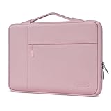 Mosiso Polyester Fabric Multifunctional Sleeve Briefcase Handbag Case Cover for 13-13.3 Inch Laptop, Notebook, MacBook Air/Pro, Pink