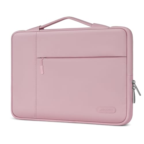 MOSISO Laptop Case 14 inch, 14 inch Laptop Sleeve with Handle Compatible with HP Lenovo Dell ASUS Acer, HP Stream, Dell Latitude, Lenovo IdeaPad, Polyester Multifunctional Computer Bag, Pink