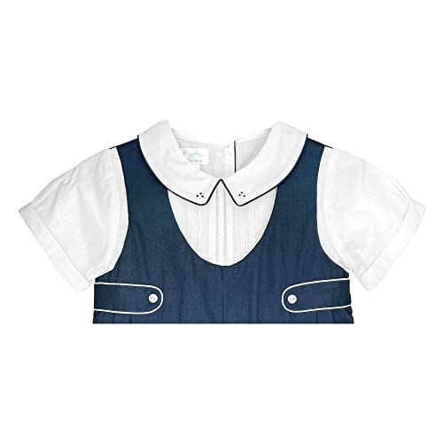 Baby Boys’ Shortall with Pintucks and Side Tabs3