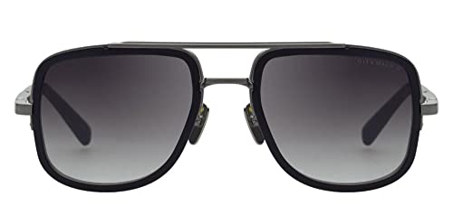 Dita MACH-S DT DTS412 A-02 Antique Silver/Matte Black Metal Aviator Sunglasses Grey Gradient Lens2