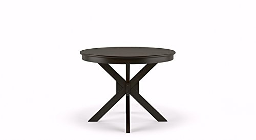 Image of Urban Ladder Liana - Oribi 4 Seater Round Dining Table Set (Finish : Mahogany, Colour : Burnt Orange)
