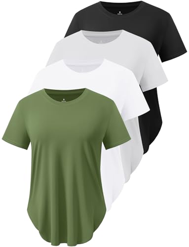 Cosy Pyro 4-Pack Workout Tops for Women UPF 50+ Yoga Shirts Short Sleeve Athletic T-Shirts Quick Dry Running Gym Tee