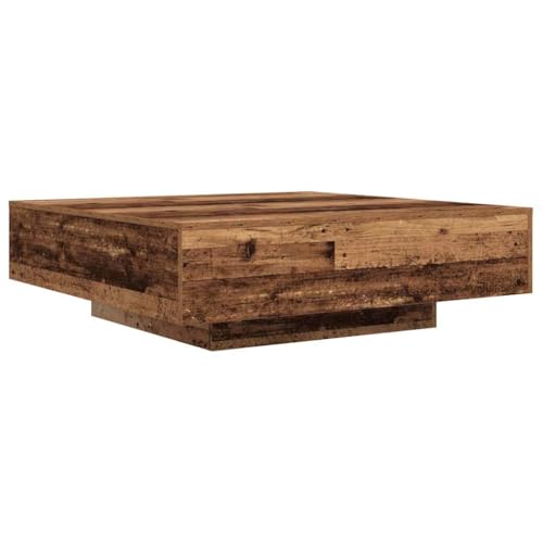 Frdhee Kleiner Couchtisch Sofa Beistelltisch,Couchtisch Altholz 100 x 100 x 31 cm Holzwerkstoff,Sofatisch für Wohnzimmer,Schlafzimmer – Bild 6