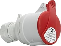 Brennenstuhl Industriestecker mit Deckel CEE, 5-polig, 400 V/16 A, für den Außenbereich, schraubbarer Anschluss, Verwendung auf Baustellen, Camping, kommerzielle Anwendungen, IP44