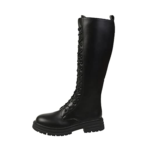 Bottes d'hiver pour femme mollet moyen chaussure bout rond confortable