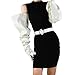 HUJIUTUO Extra Long 85CM PU Leather Black Bubble Sleeve Gloves Unisex Party Evening Wear Fashion Accessories