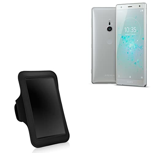 BoxWave Case Compatible with Sony Xperia XZ2 - Sports Armband, Adjustable Armband for Workout and Running for Sony Xperia XZ2 - Jet Black