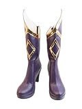 COSGOGO Xayah Cosplay Shoes for Game LOL Cos Halloween Women High Heel Custom Made Anime (9,Women Size)