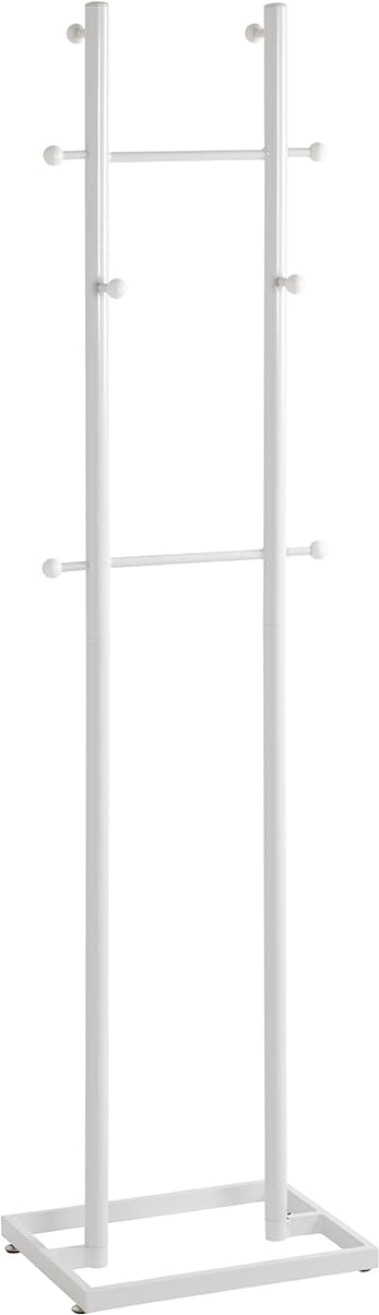 Portemanteau blanc HAKU en métal moderne de dimensions 45x175x34 cm