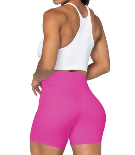 Image of Sunzel No Front Seam High Waist Biker Shorts for Women, Squat Proof Yoga Workout Gym Bike Shorts | 3, 5 Or 8-Inch Inseam, High Waisted, Tummy Control, No Front Seam, Buttery Soft, Compression Fit, Squat Proof