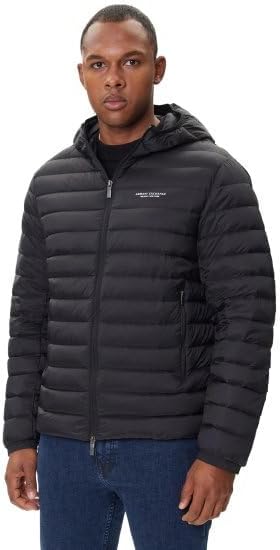 Armani Exchange mens Essential Hooded Down Puffer Jacket - Image 5