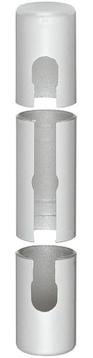 cyclingcolors 2x Couvre gond cache paumelle fenêtre porte portail Charnière Capuchon Protection Meuble Douille, 20mm blanc longueur 119mm plastique