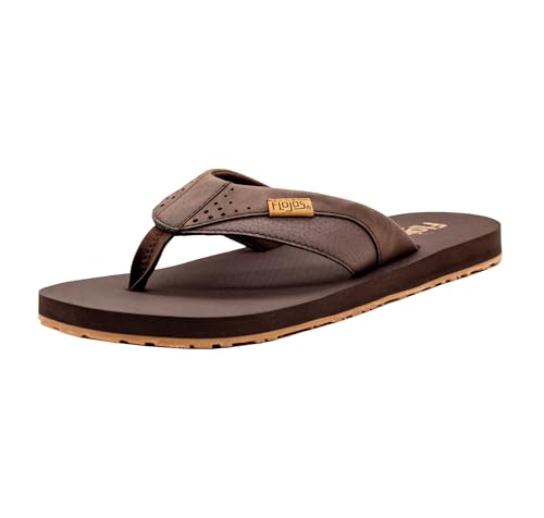 Flojos Padre Men's Sandal, Perf Detail Strap On Kush Bed