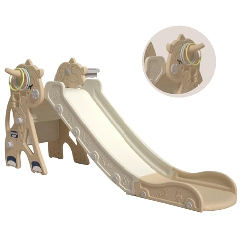 Lnhcrbs Escorregas infantis, escorrega infantil é adequada para uso interno e ao ar livre, escorrega bebé é feita de poliéster de alta densidade, a escada está totalmente fechada, 1-3 anos