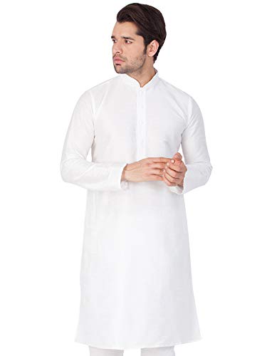 Elina fashion Men's Tunic Banglori Silk Kurta Pajama Set Indian Traditional Wear